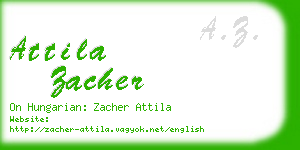 attila zacher business card